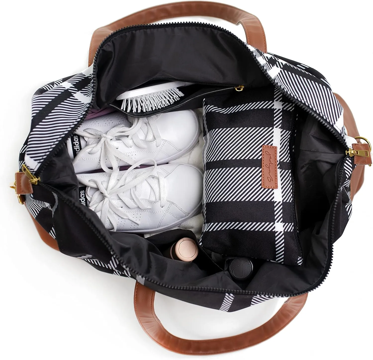 Jadyn Luna Women's Weekender Bag and Travel Duffel, Large 37 Liter Capacity (Plaid)