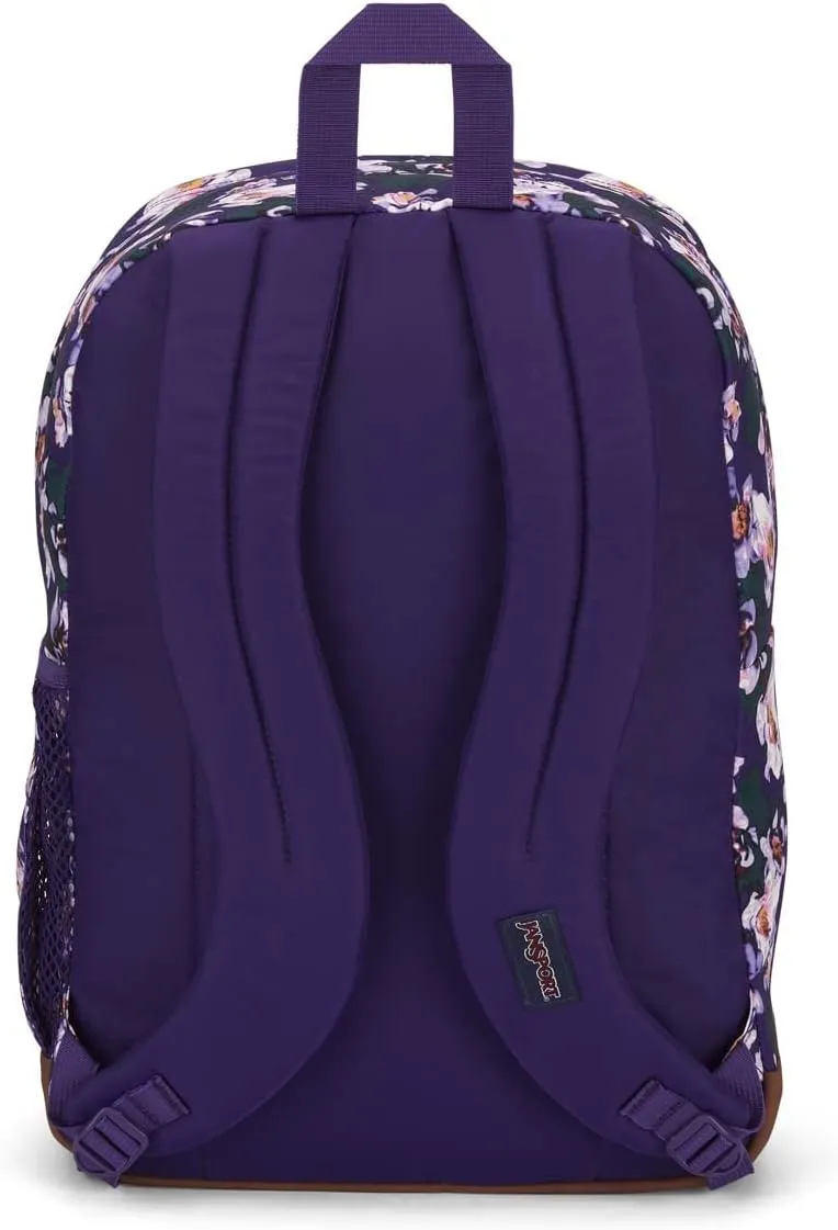 JanSport Cool Backpack, with 15-inch Laptop Sleeve - Large Computer Bag Rucksack with 2 Compartments, Ergonomic Straps, Purple Petals