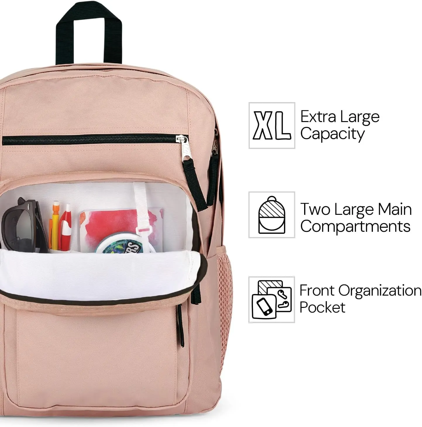 JanSport Laptop Backpack - Computer Bag with 2 Compartments, Ergonomic Shoulder Straps, 15 Laptop Sleeve, Haul Handle - A Bug'S Vibe