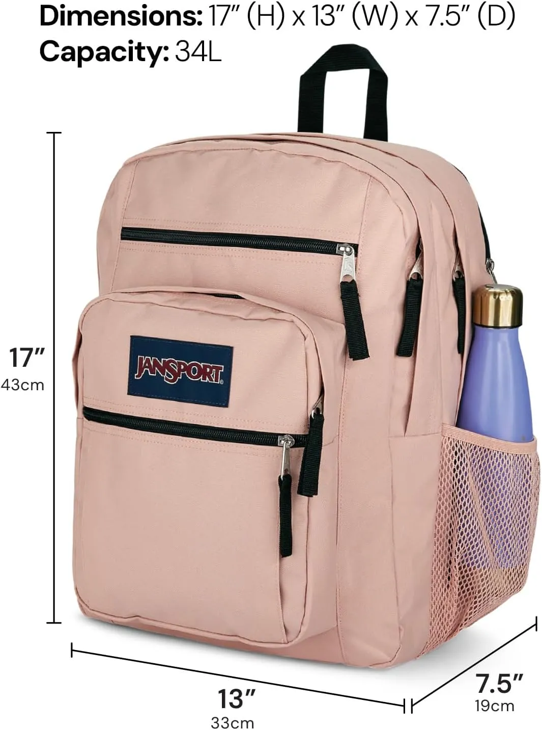 JanSport Laptop Backpack - Computer Bag with 2 Compartments, Ergonomic Shoulder Straps, 15 Laptop Sleeve, Haul Handle - A Bug'S Vibe