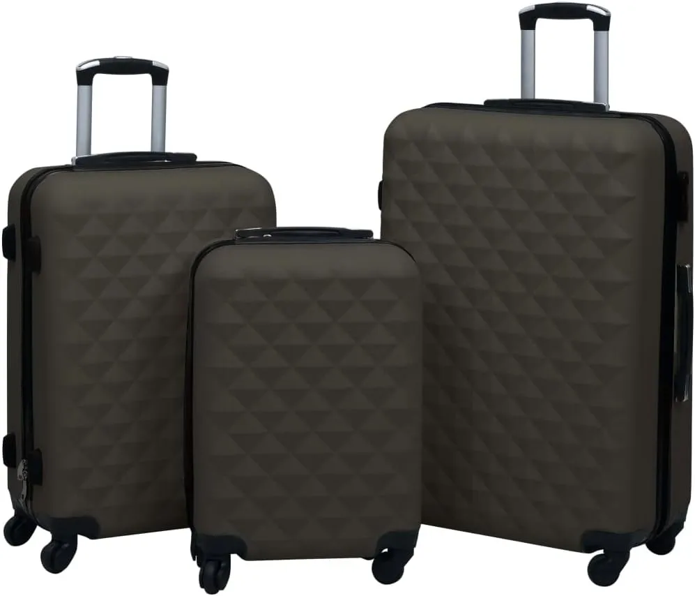 JCSD Elegant Hardcase Trolley Set for Stress-Free Travel, Durable ABS Material, Space-Saving Design, Anthracite, 3 Sizes Included