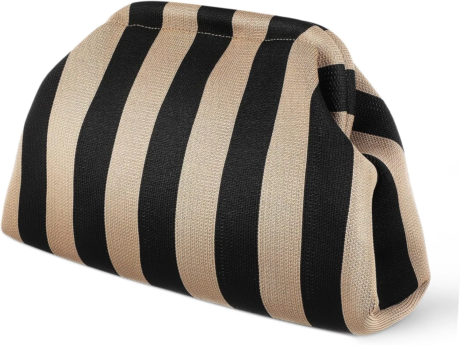 Ladies Clutch Bag Small Striped Handbag Material Elegant Evening Purse for Daily Use and Dinner Parties