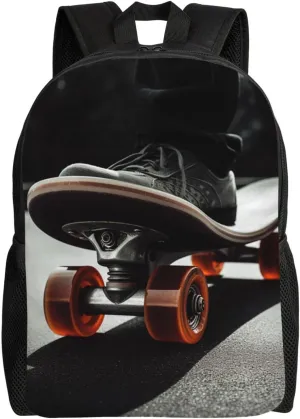 Laptop Backpack Lightweight Travel Backpack Skateboard Wheel Computer Bag Hiking Daypack for Men Women