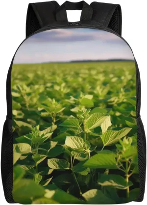 Laptop Backpack Lightweight Travel Backpack Soybean Field Computer Bag Hiking Daypack for Men Women