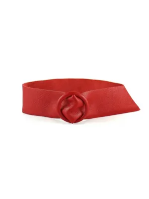 Leather Round Center Belt
