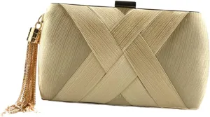 LIFKOME Beaded Clutch Purse Tassel Evening Bag for Women Fashion Clutch Bag for Wedding