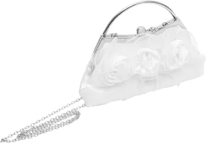 LIFKOME Clutch Purse Bag for Women Detachable Chain Handbag Bridal Wedding Party Purse