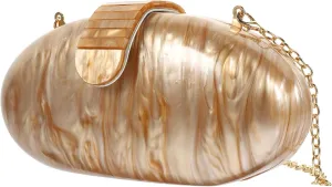 LIFKOME Cute Crossbody Purse Acrylic Clutch Bag Rattan Handbags for Special Occasions Wedding Christmas Show