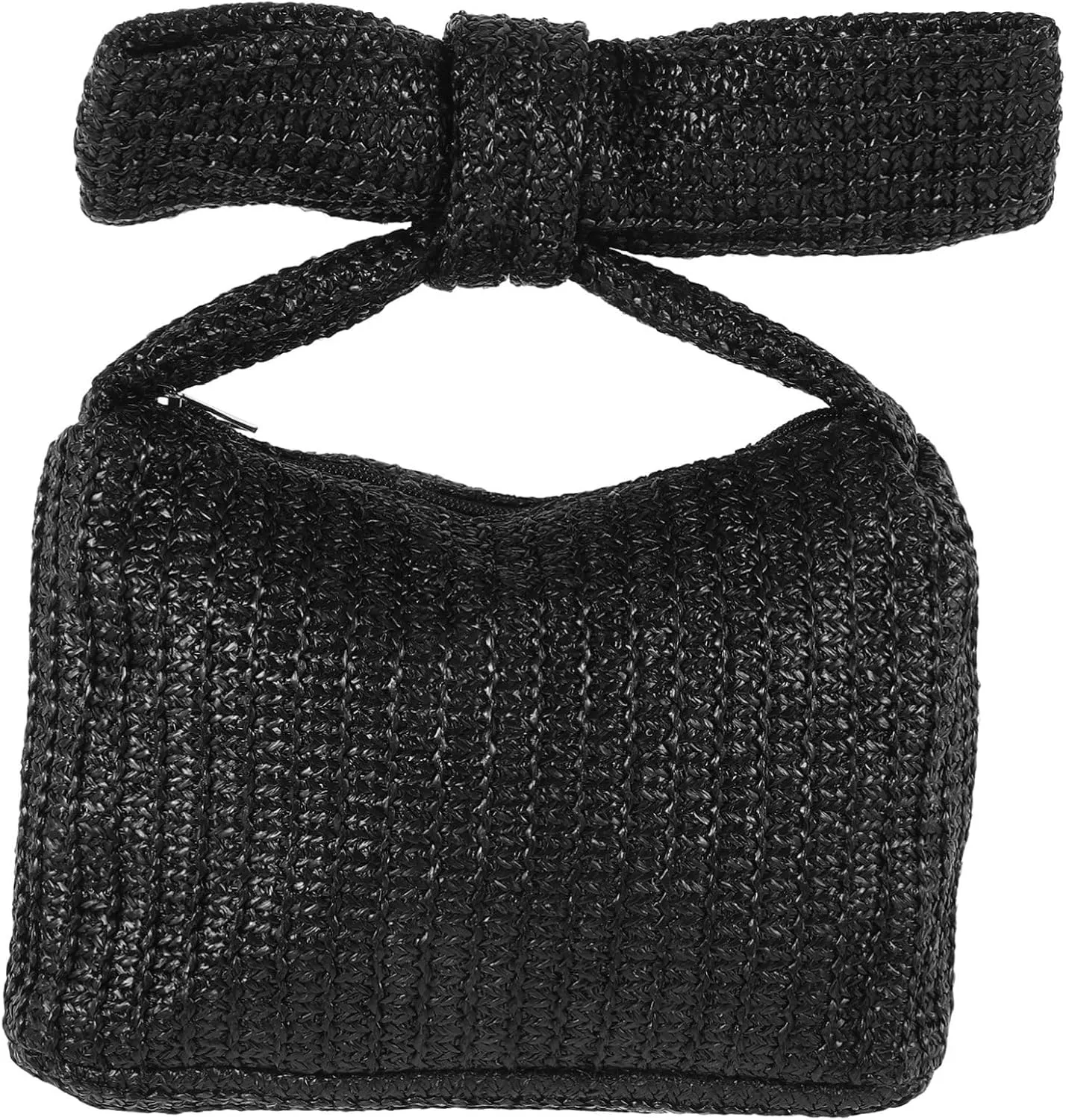 LIFKOME Stylish Bow Woven Clutch Purse Women's Handbag for Wedding Party Banquet Elegant Lady Bag Fashion Phone Bag