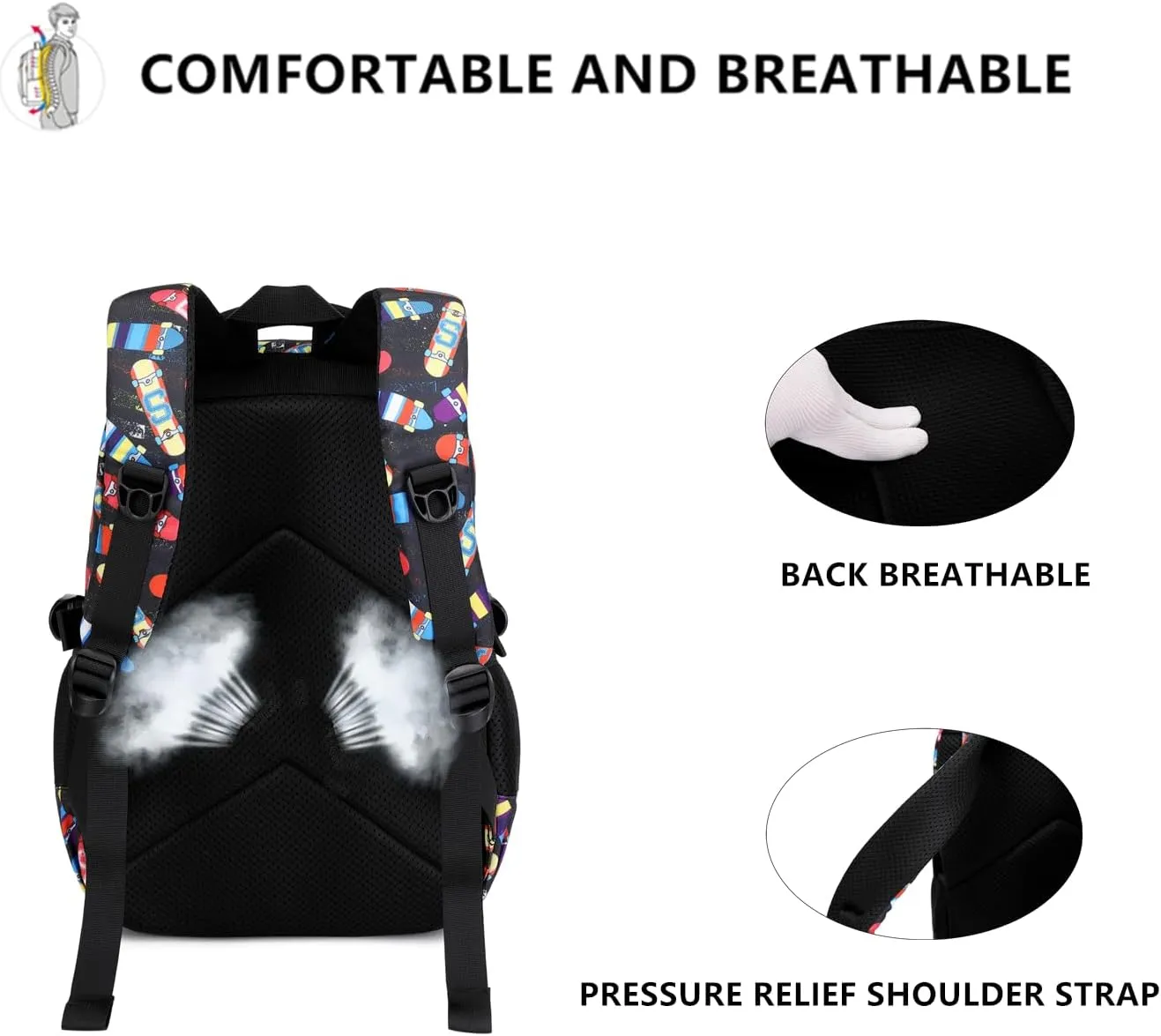 Lmwzh Backpack For Boys Kindergarten Preschool Elementary School Bags Kids Bookbag Waterproof Durable2023 Model (S-Black, Small)