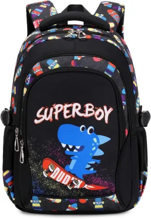 Lmwzh Backpack For Boys Kindergarten Preschool Elementary School Bags Kids Bookbag Waterproof Durable2023 Model (S-Black, Small)