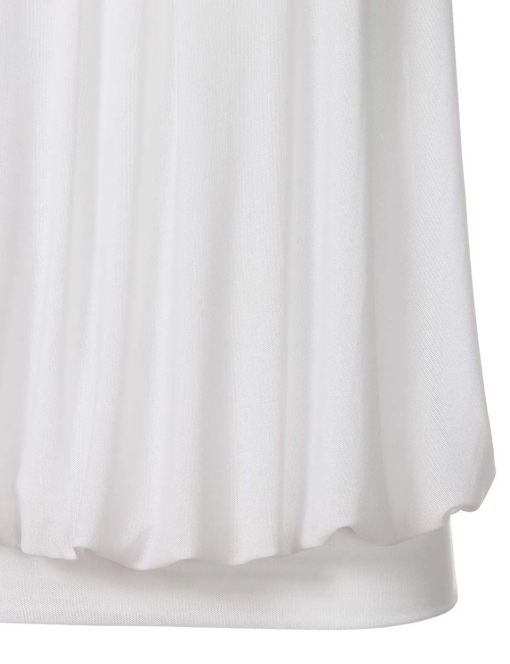 Long Sleeve Scoop Neck Pleated Front  Blouse