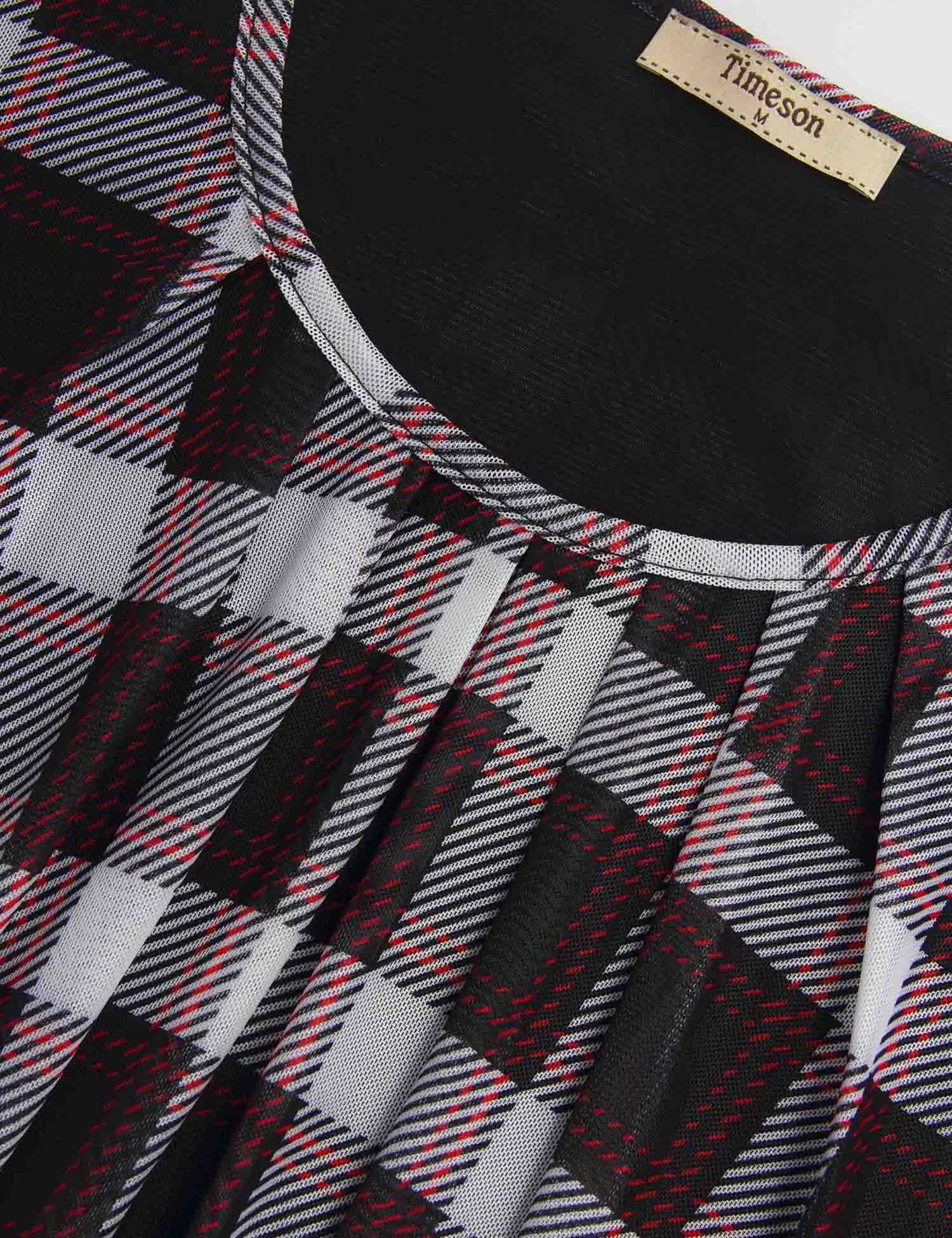 Long Sleeve Scoop Neck Pleated Front  Blouse