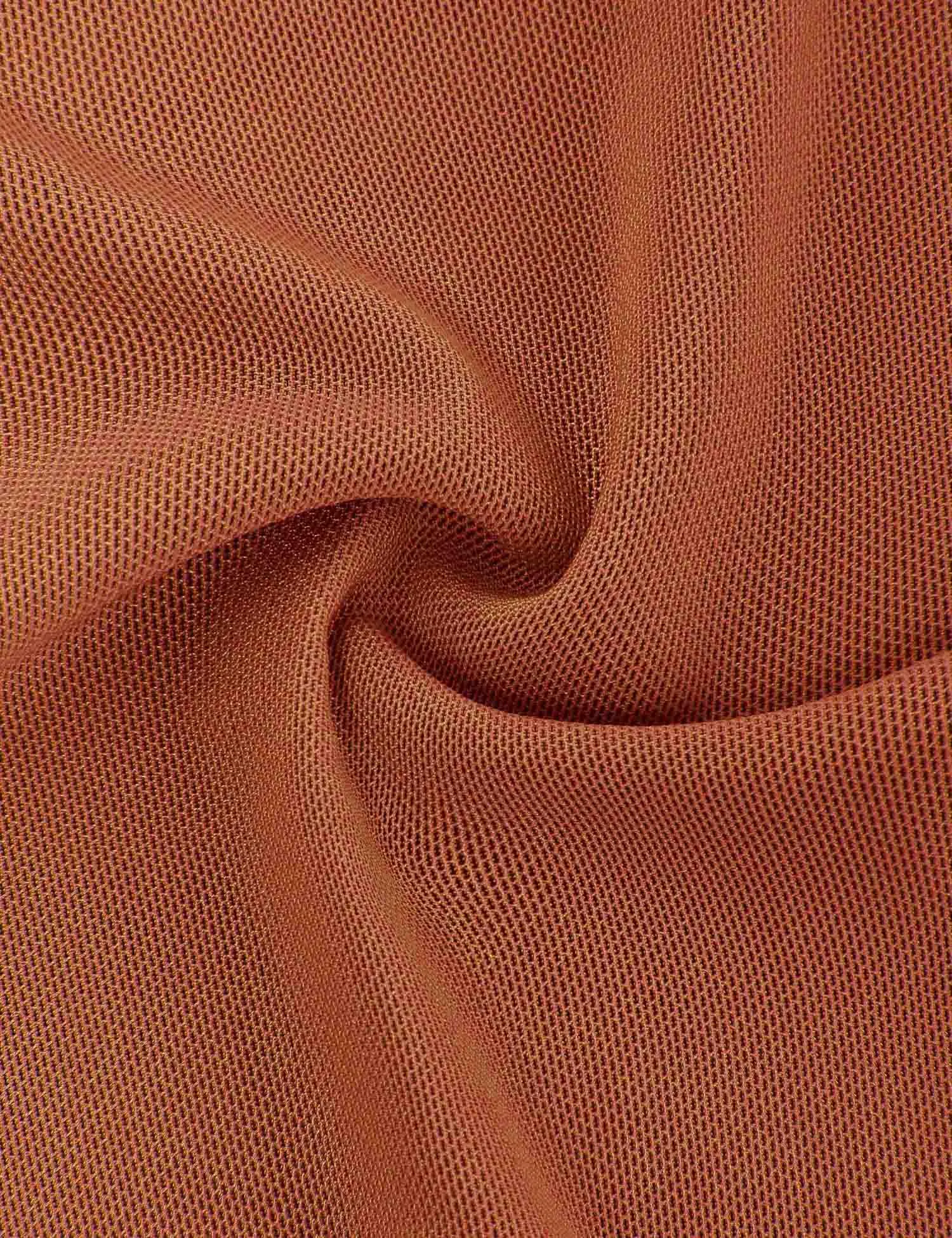 Long Sleeve Scoop Neck Pleated Front  Blouse