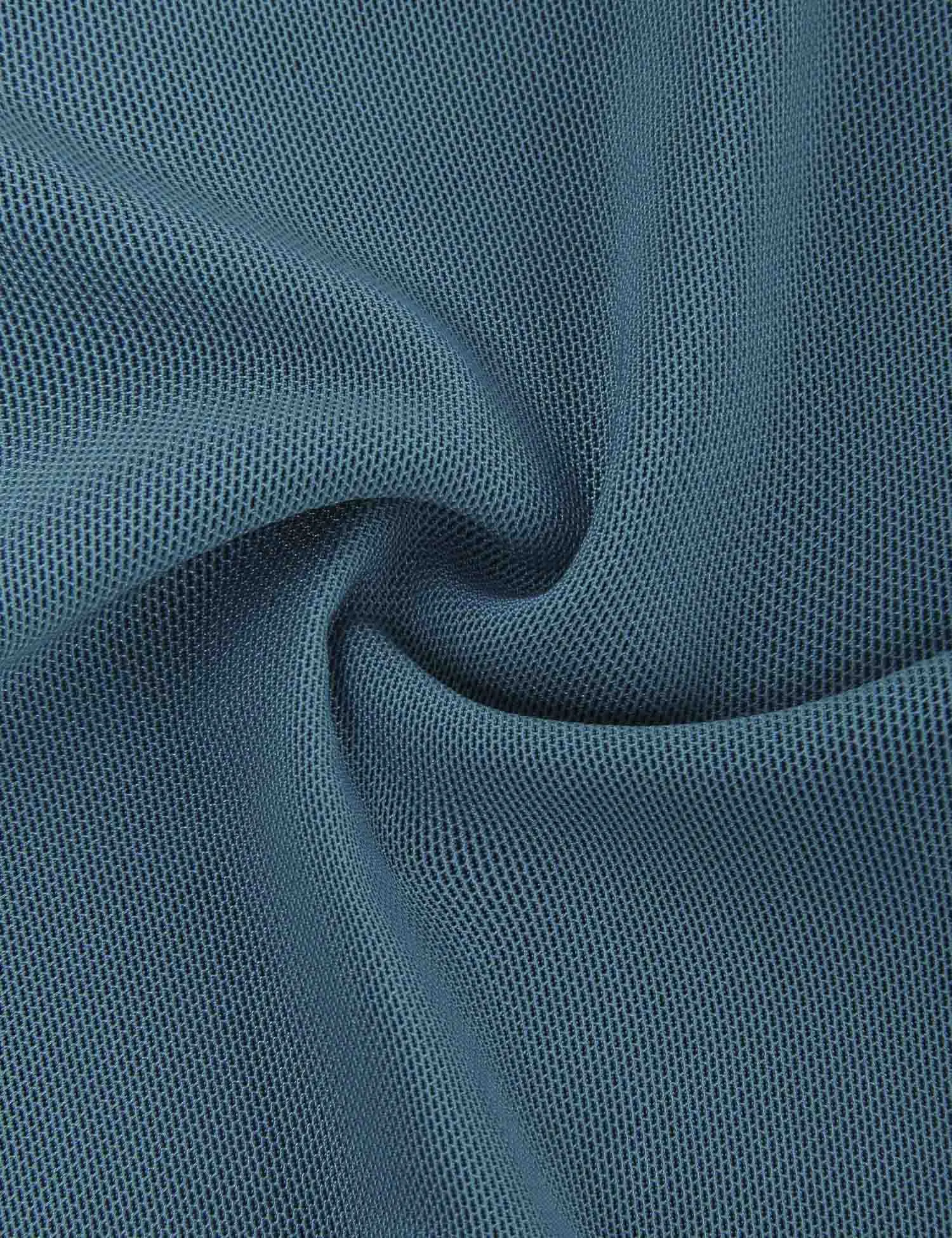 Long Sleeve Scoop Neck Pleated Front  Blouse