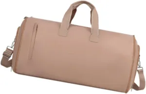 Luggage Bag Leather Duffle Bag for Hiking Holiday Trip Backpacking for Men Women, Brown