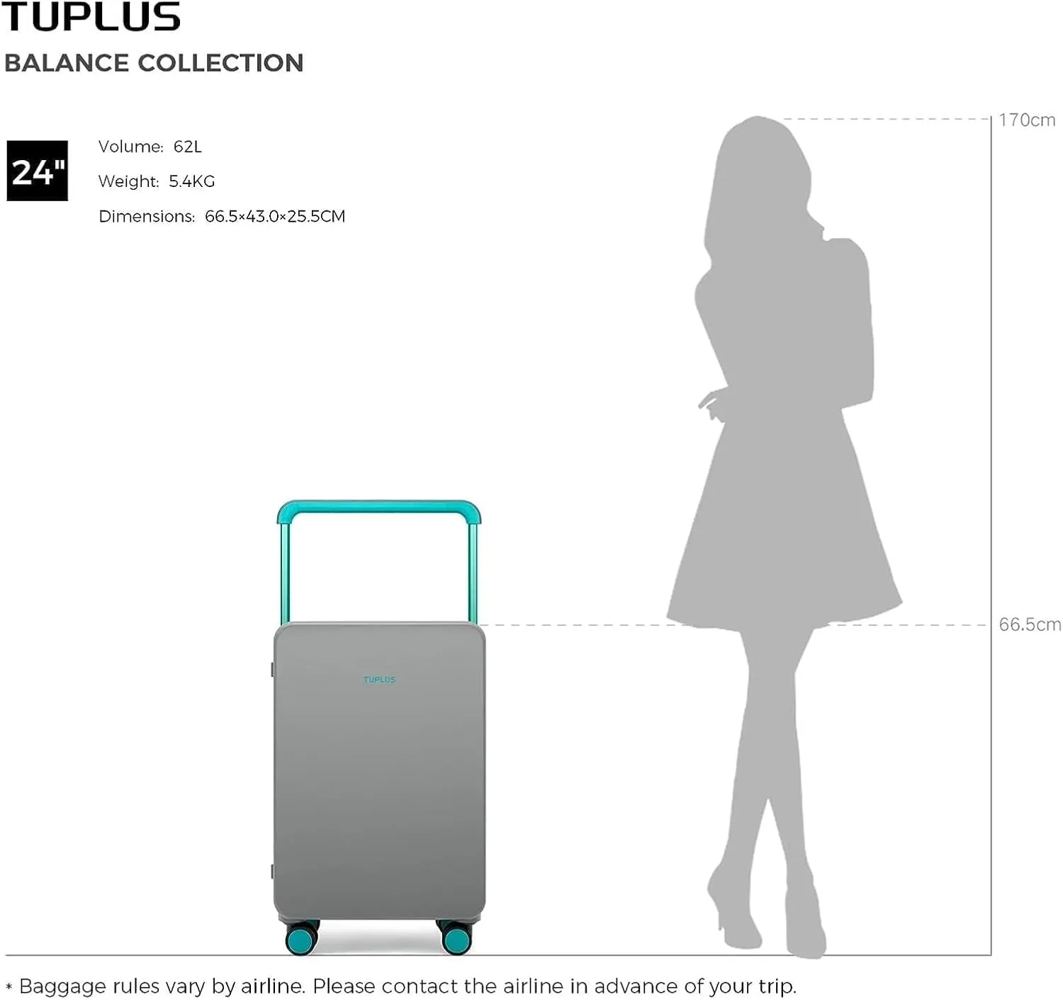 LuggageSuitcases With Wheels Carry On Luggage 24 In Luggage Hard Suitcase Reversible Flat Luggage Suitcase Wide Handle Travel Luggage Quiet Spinner Wheels Trolley Luggage Lightweight ( Color : Cool g