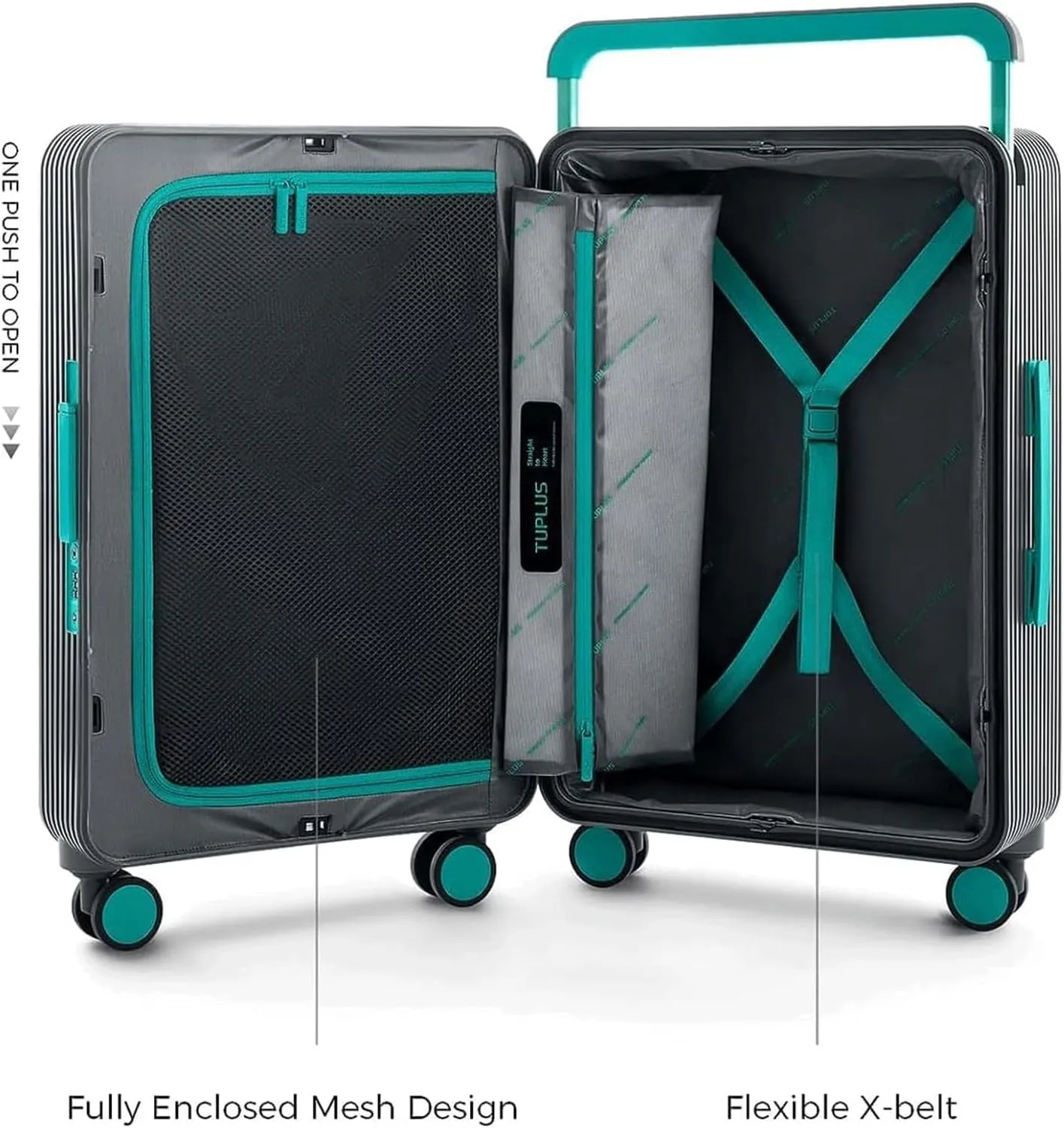 LuggageSuitcases With Wheels Carry On Luggage 24 In Luggage Hard Suitcase Reversible Flat Luggage Suitcase Wide Handle Travel Luggage Quiet Spinner Wheels Trolley Luggage Lightweight ( Color : Cool g