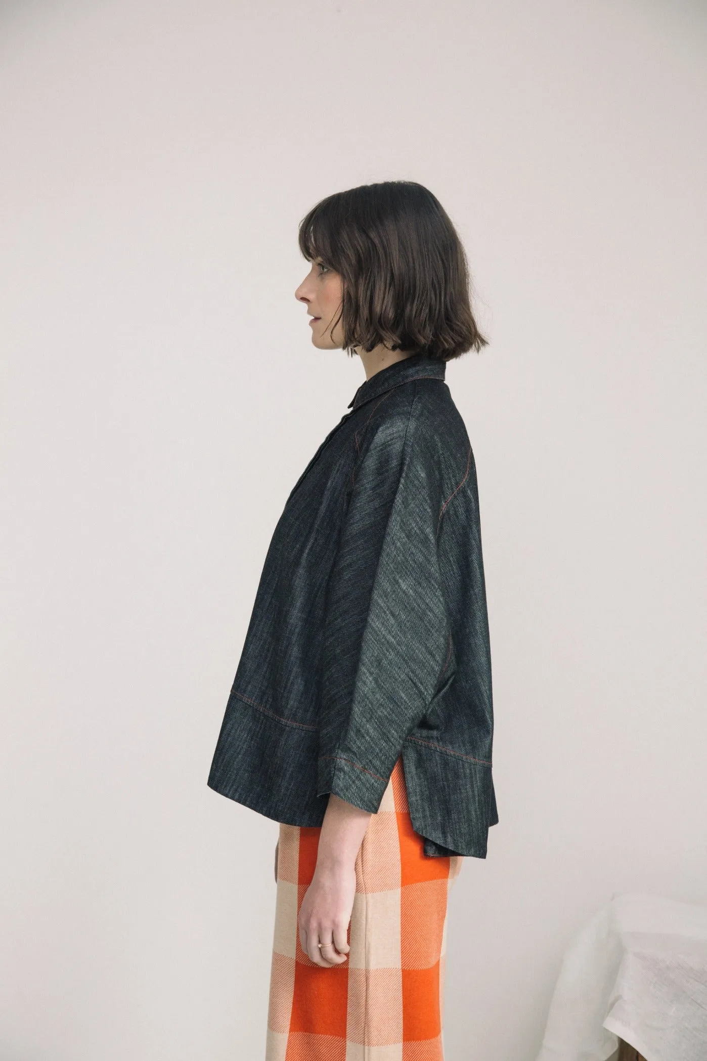 Magnolia-Leigh Organic Cotton Denim Shirt in Black