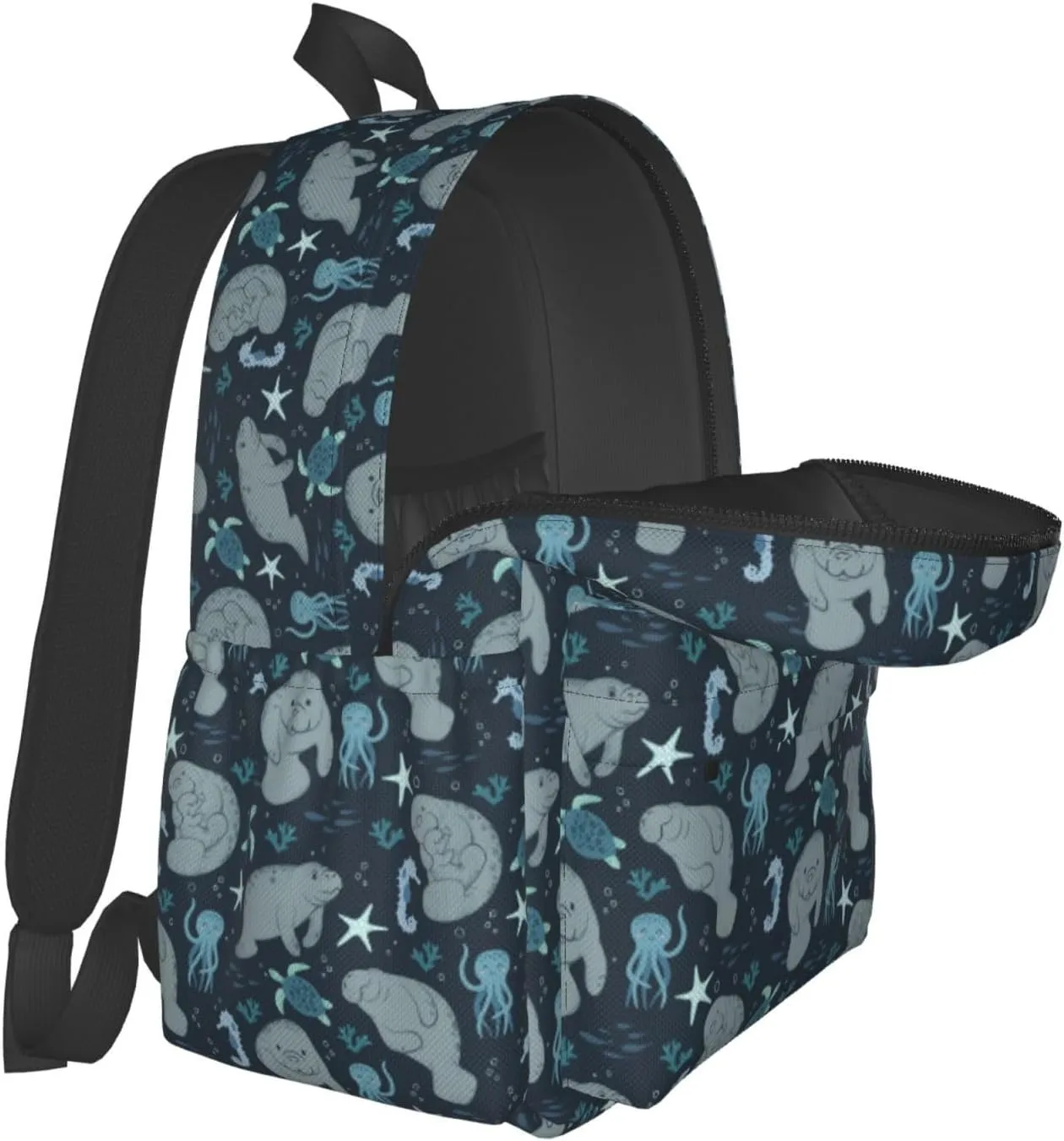 Manatees Backpack Travel Backpack for Women Men Work Laptop backpacks Carry on Backpack Computer Backpack Casual Daypack for Hiking Camping Climbing Gifts