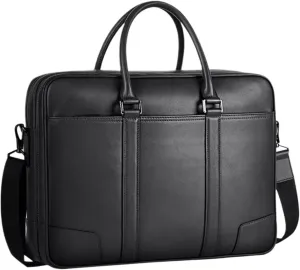 Mens Briefcases Handbags Genuine Leather Messenger Shoulder Bags Laptop Bags Carrying Cases 16Inch
