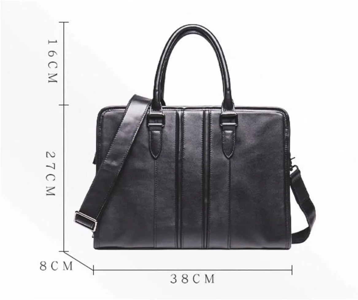 Mens Briefcases Handbags Laptop Bags Computer Carrying Cases Genuine Leather Messenger Shoulder Bags