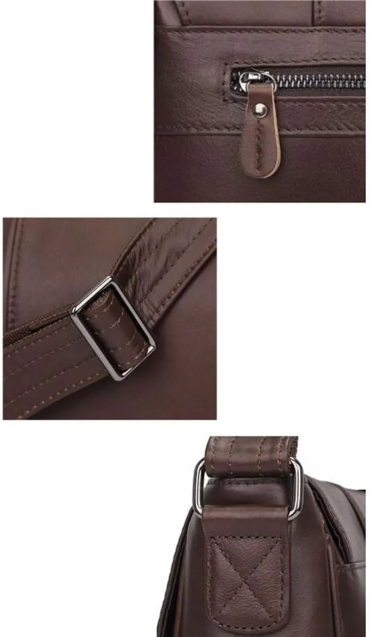 Mens Briefcases Messenger Shoulder Bags Genuine Leather Casual Daypacks Waist Packs Travel Bags