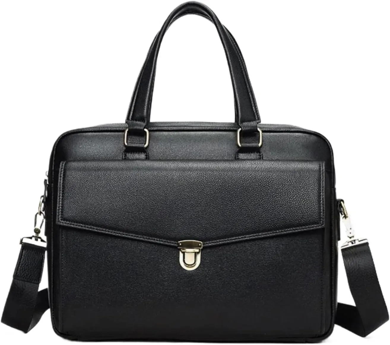 Mens Business Briefcases Messenger Shoulder Bags Genuine Leather Laptop Bags Carrying Cases Handbags