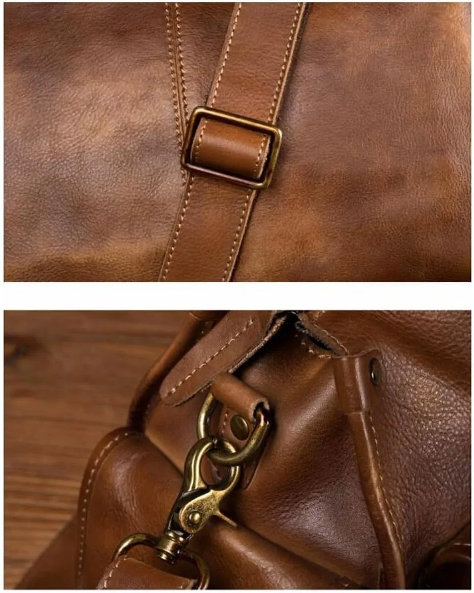 Mens Handbags Briefcases Genuine Leather Messenger Shoulder Bags Laptop Bags Travel Carrying Cases