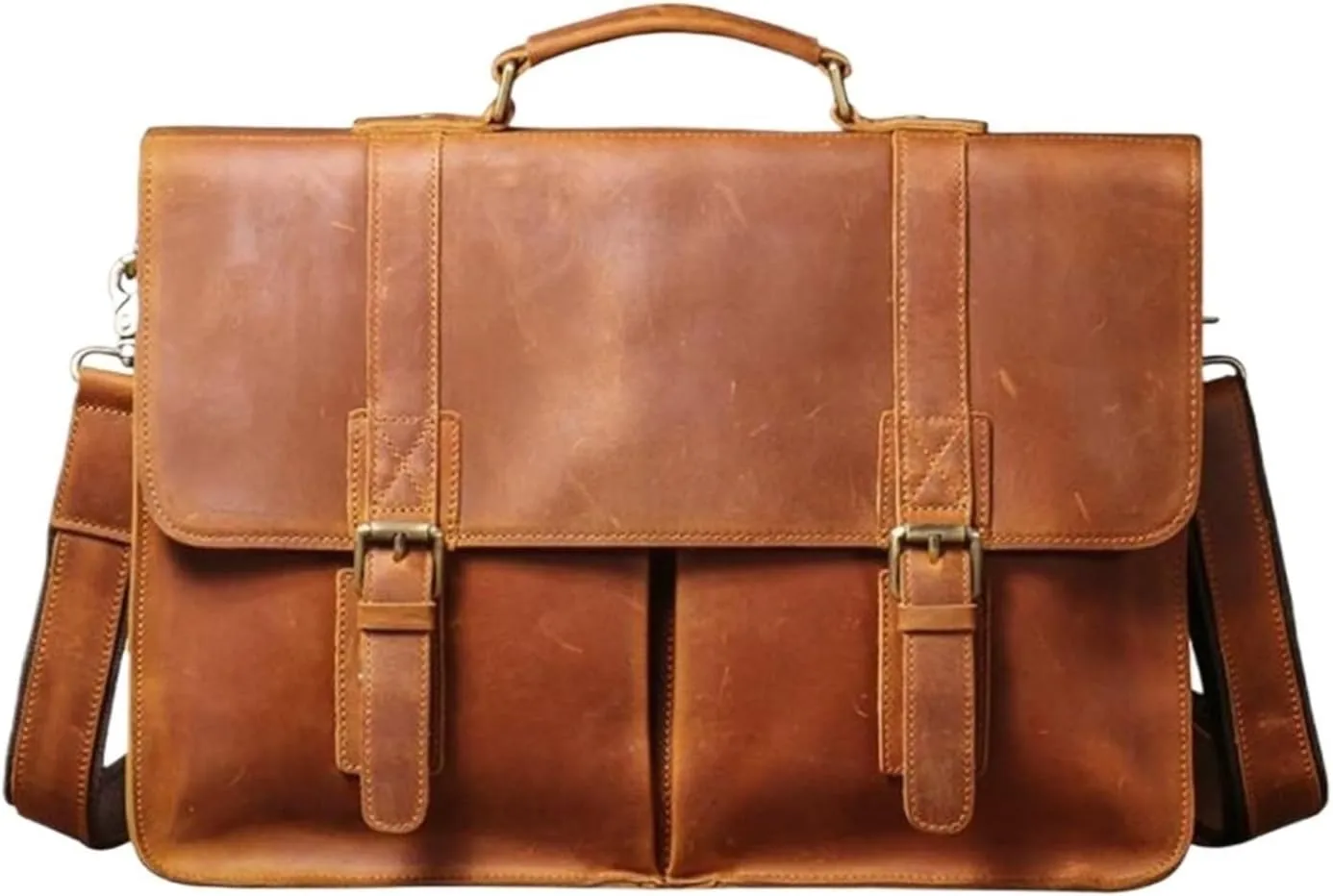 Mens Handbags Briefcases Laptop Bags Genuine Leather Messenger Shoulder Bags Computer Carrying Cases
