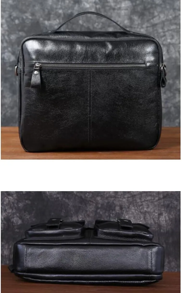 Mens Handbags Briefcases Messenger Shoulder Bags Genuine Leather Casual Daypacks Travel Bags Waist Packs