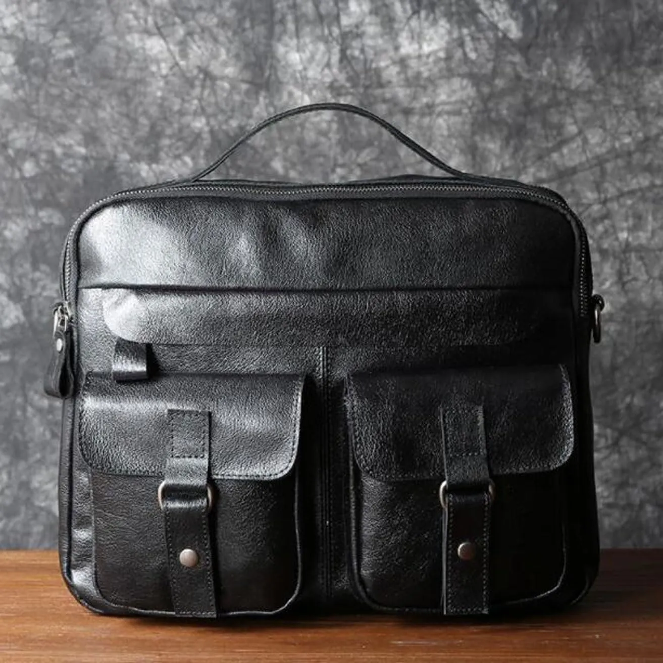 Mens Handbags Briefcases Messenger Shoulder Bags Genuine Leather Casual Daypacks Travel Bags Waist Packs