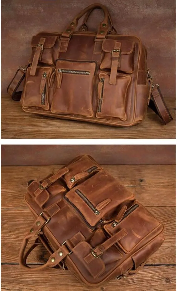 Mens Handbags Carrying Cases Briefcases Messenger Shoulder Bags Genuine Leather Luggage Laptop Bags