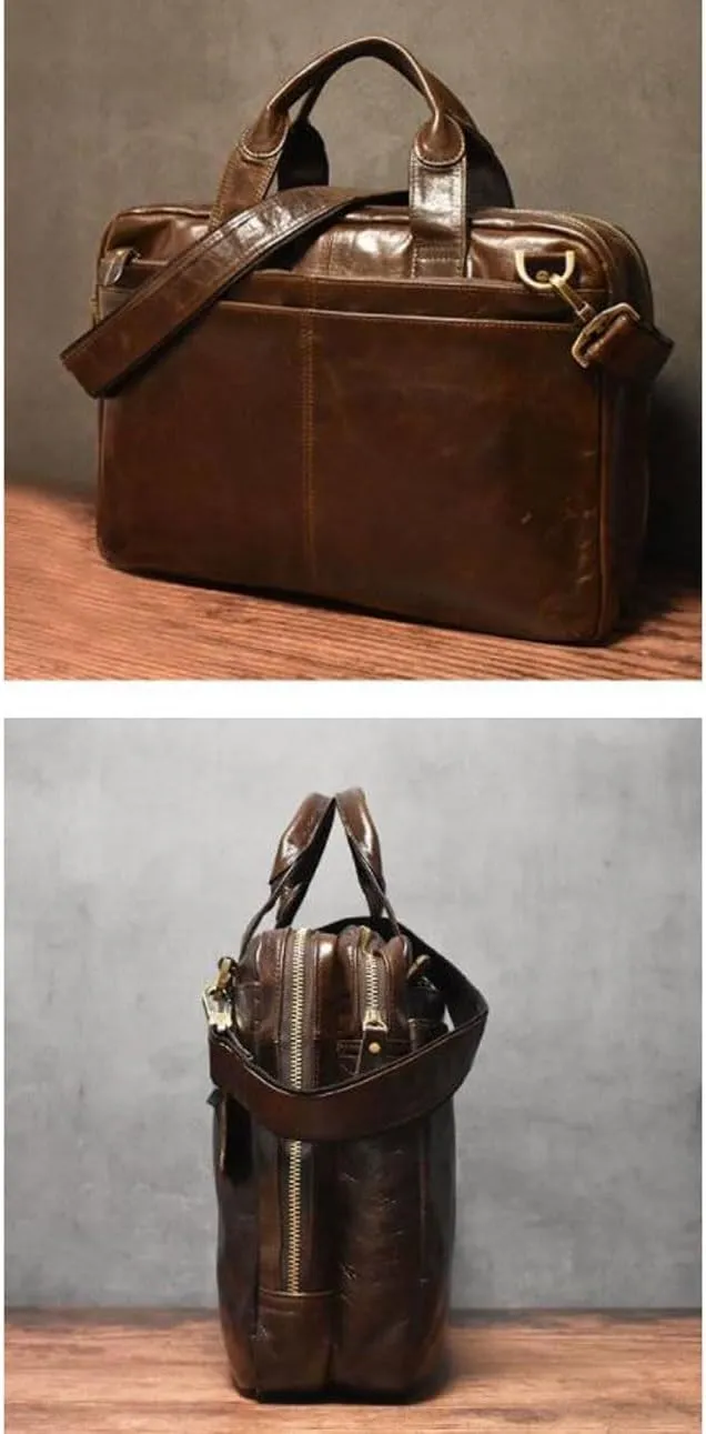 Mens Laptop Bags Handbags Briefcases Genuine Leather Messenger Shoulder Bags Casual Daypacks Backpacks