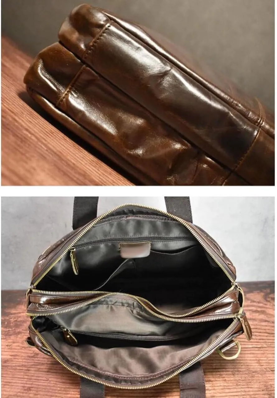 Mens Laptop Bags Handbags Briefcases Genuine Leather Messenger Shoulder Bags Casual Daypacks Backpacks