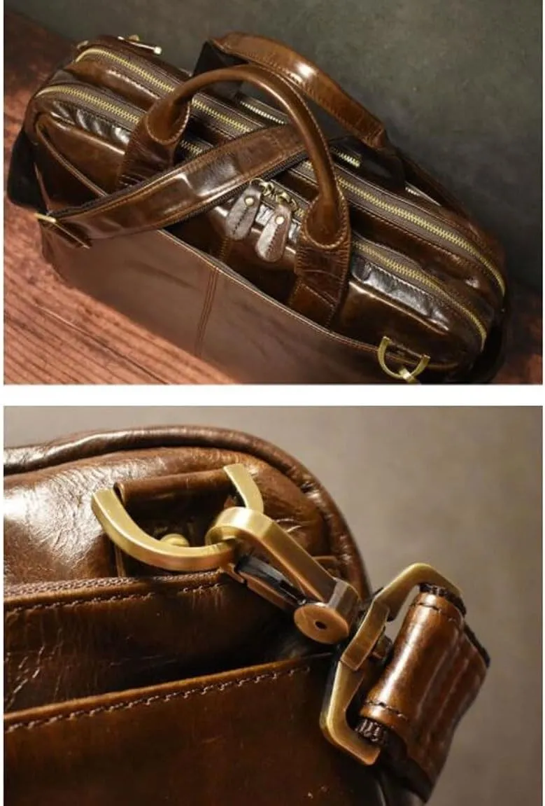 Mens Laptop Bags Handbags Briefcases Genuine Leather Messenger Shoulder Bags Casual Daypacks Backpacks