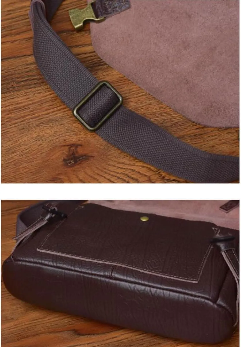 Mens Messenger Shoulder Bags Briefcases Crossbody Bags Genuine Leather Casual Daypacks Travel Bags Waist Packs