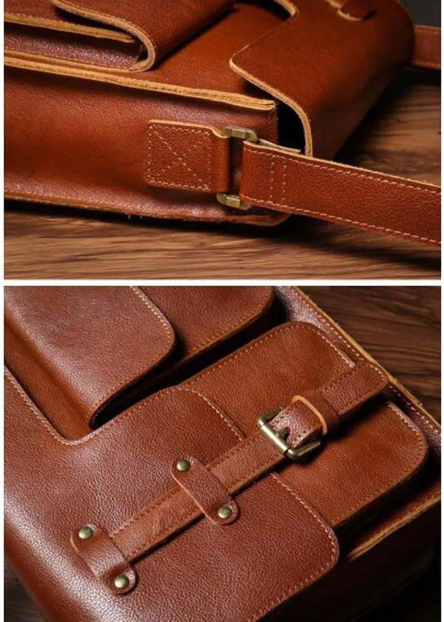 Mens Messenger Shoulder Bags Genuine Leather Briefcases Laptop Bags Crossbody Bags Casual Daypacks Waist Packs