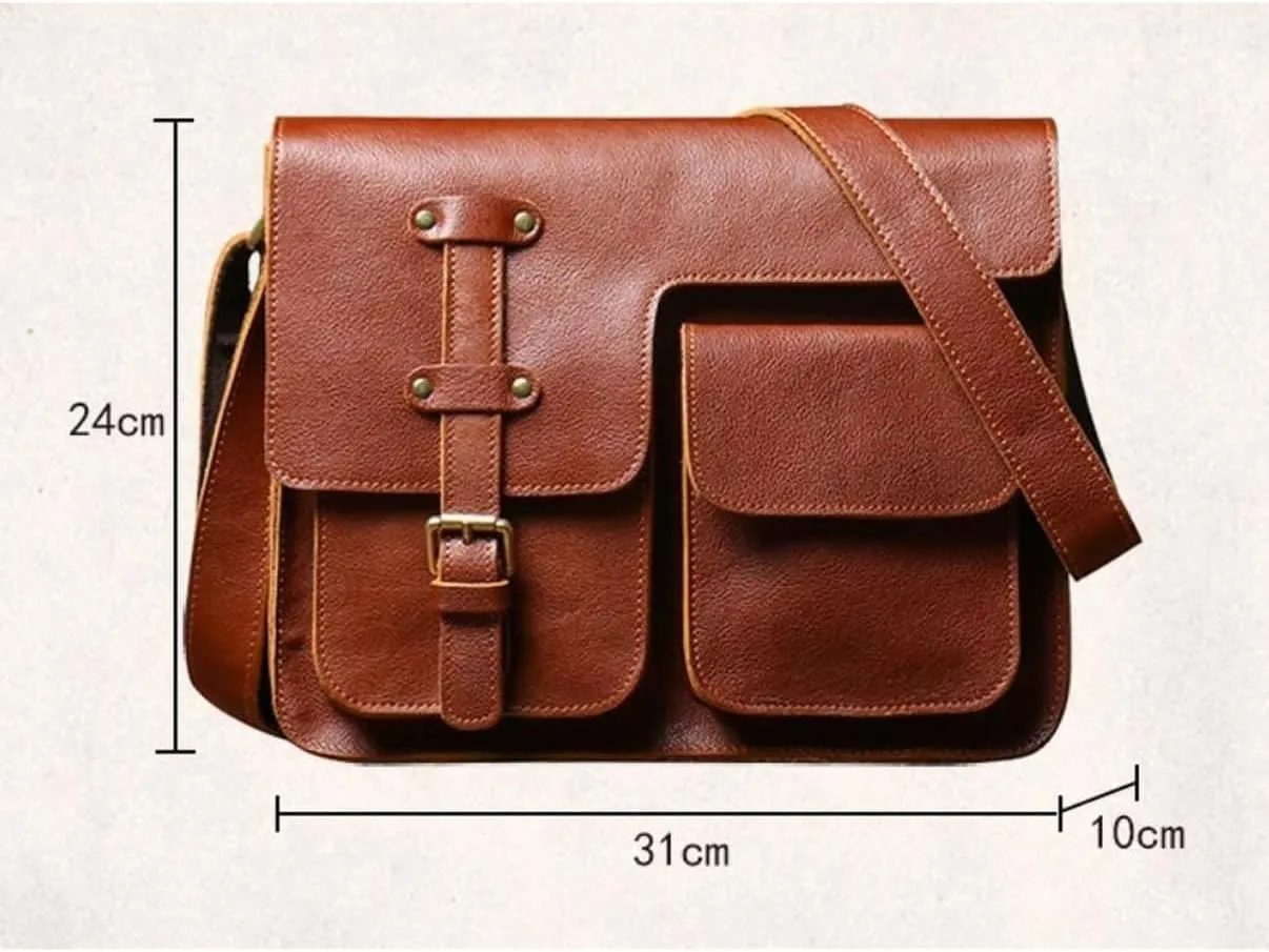 Mens Messenger Shoulder Bags Genuine Leather Briefcases Laptop Bags Crossbody Bags Casual Daypacks Waist Packs