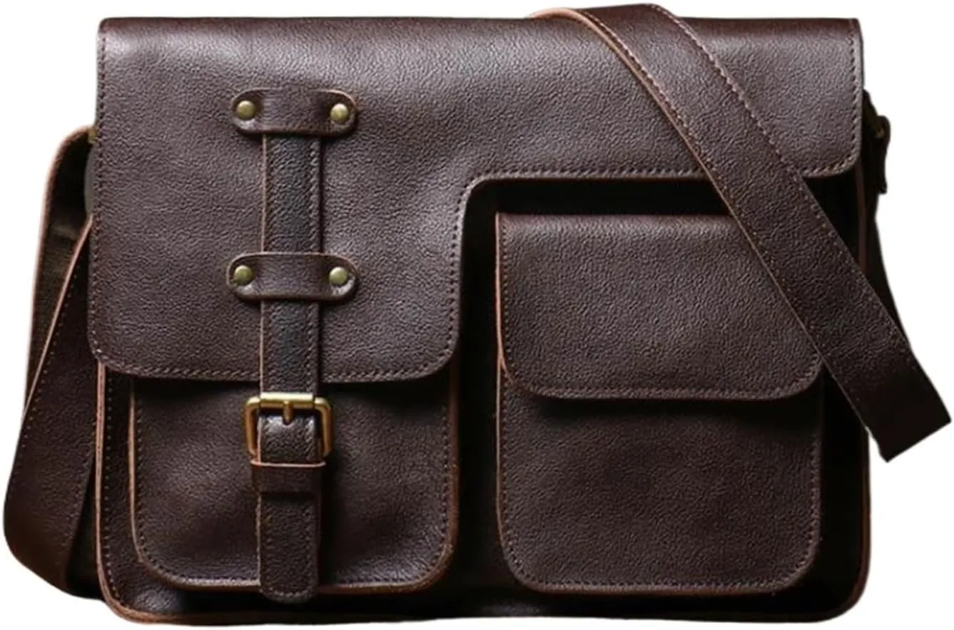 Mens Messenger Shoulder Bags Genuine Leather Briefcases Laptop Bags Crossbody Bags Casual Daypacks Waist Packs