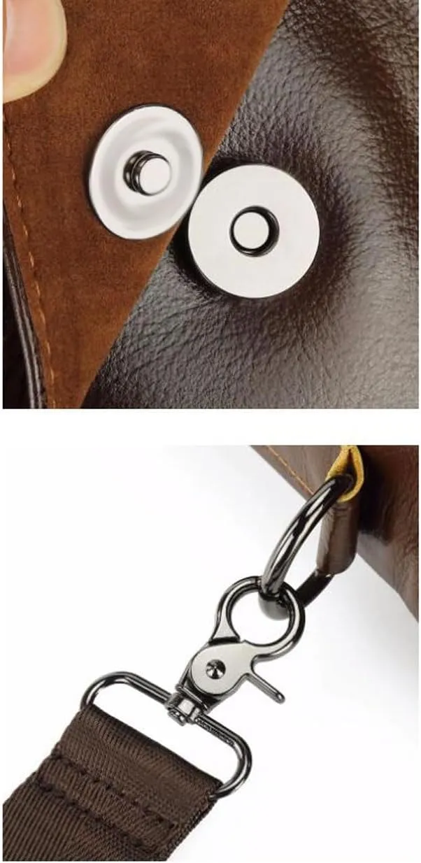 Mens Messenger Shoulder Bags Genuine Leather Casual Daypacks Handbags Briefcases Waist Packs Travel Bags 13Inch