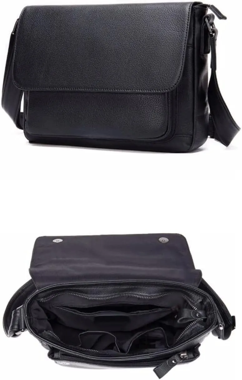 Mens Messenger Shoulder Bags Genuine Leather Casual Daypacks Luggage Waist Packs Briefcases 11Inch