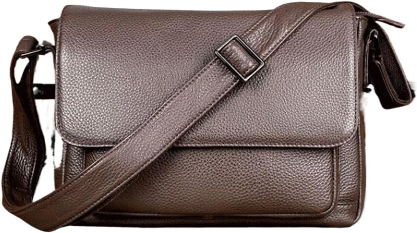 Mens Messenger Shoulder Bags Genuine Leather Casual Daypacks Luggage Waist Packs Briefcases 11Inch