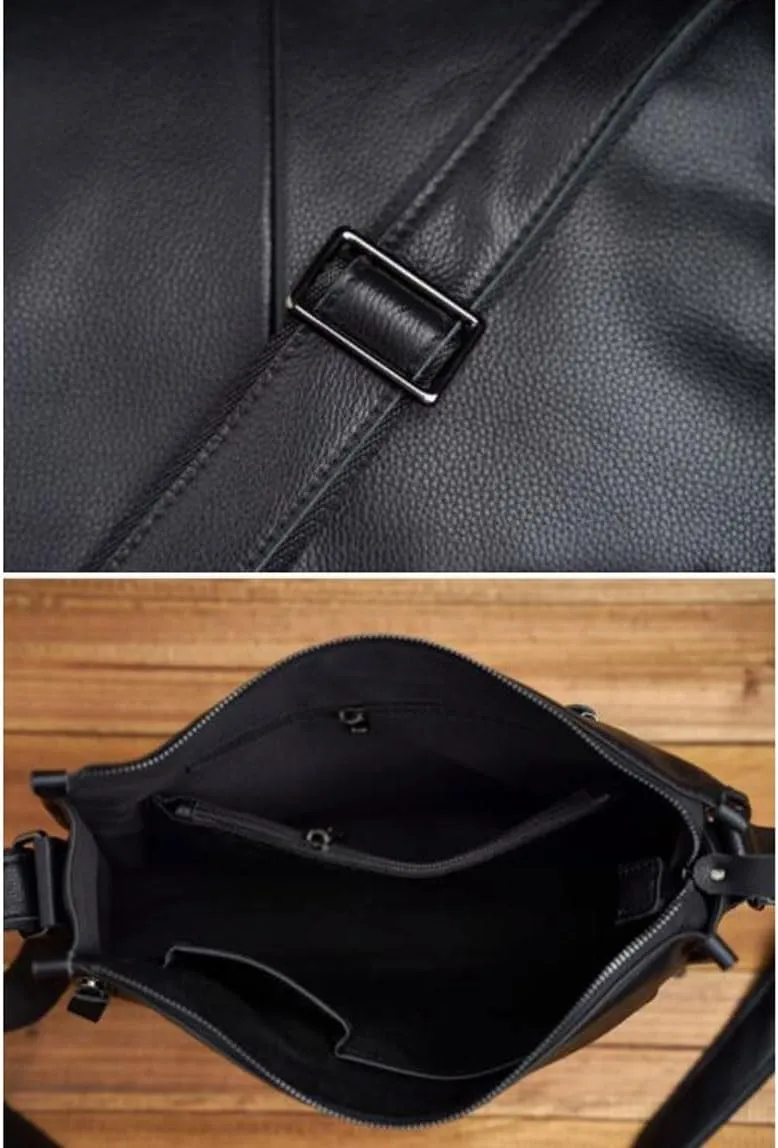 Mens Messenger Shoulder Bags Genuine Leather Casual Daypacks Travel Bags Waist Packs Briefcases 13Inch
