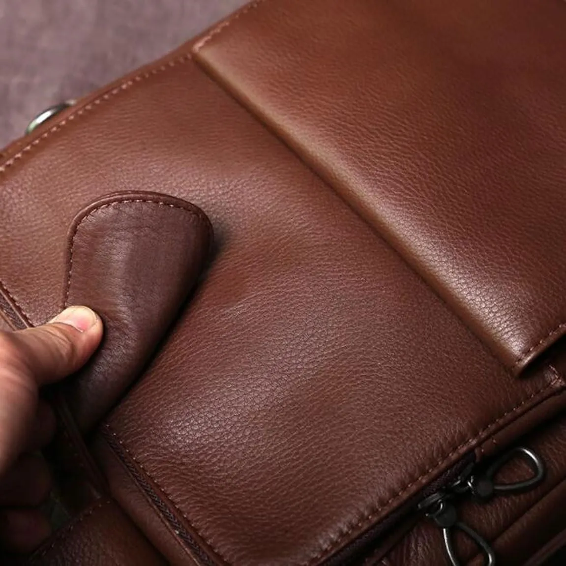 Mens Messenger Shoulder Bags Genuine Leather Casual Daypacks Waist Packs Travel Bags Handbags Briefcases