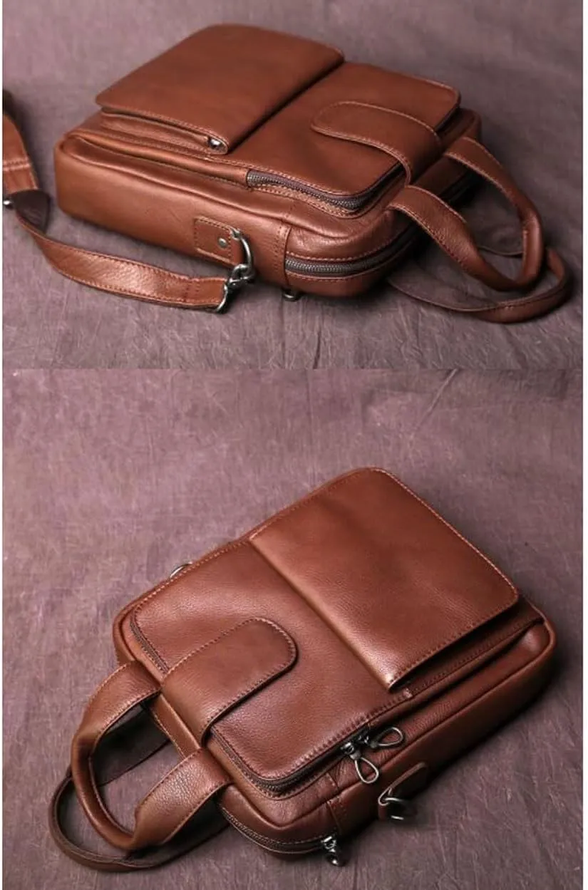 Mens Messenger Shoulder Bags Genuine Leather Casual Daypacks Waist Packs Travel Bags Handbags Briefcases