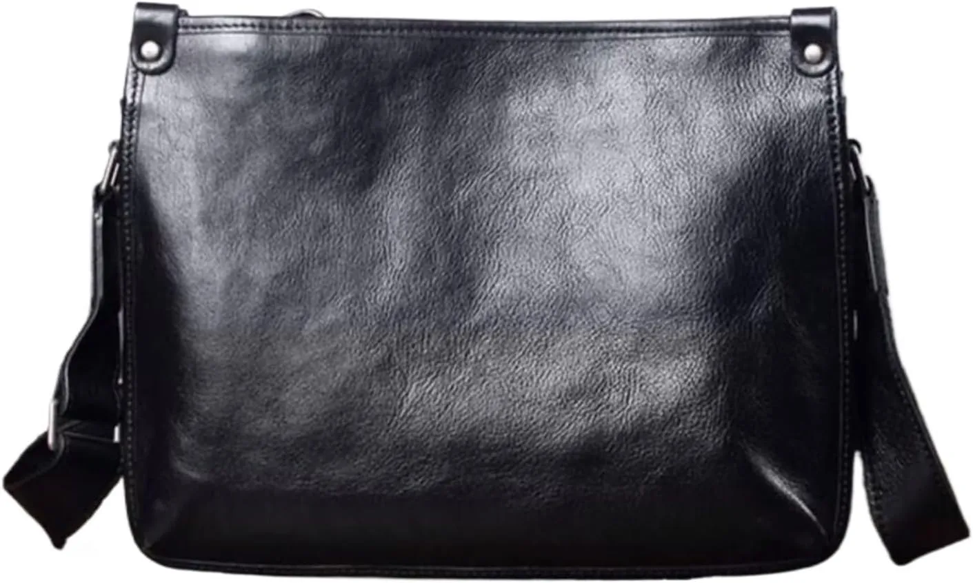 Mens Messenger Shoulder Bags Waist Packs Crossbody Bags Briefcases Genuine Leather Casual Daypacks 12.2Inch