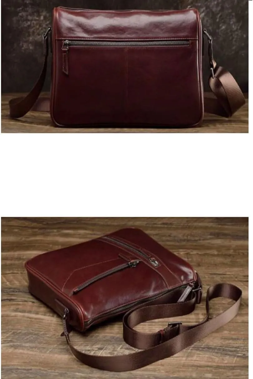 Mens Messenger Shoulder Bags Waist Packs Crossbody Bags Genuine Leather Casual Daypacks Briefcases