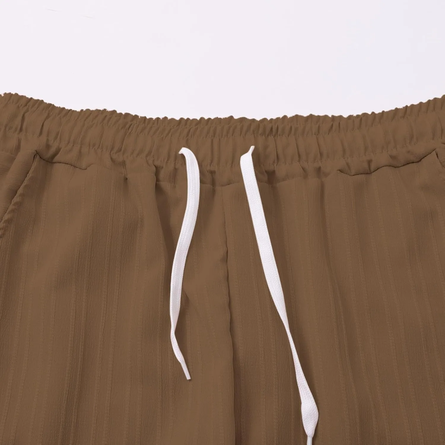 Mens Pants Casual Loose Fit Trendy Straight-Leg Elastic-Waisted Work Pant Outdoor Relax Fit Breathable Basic Outfits