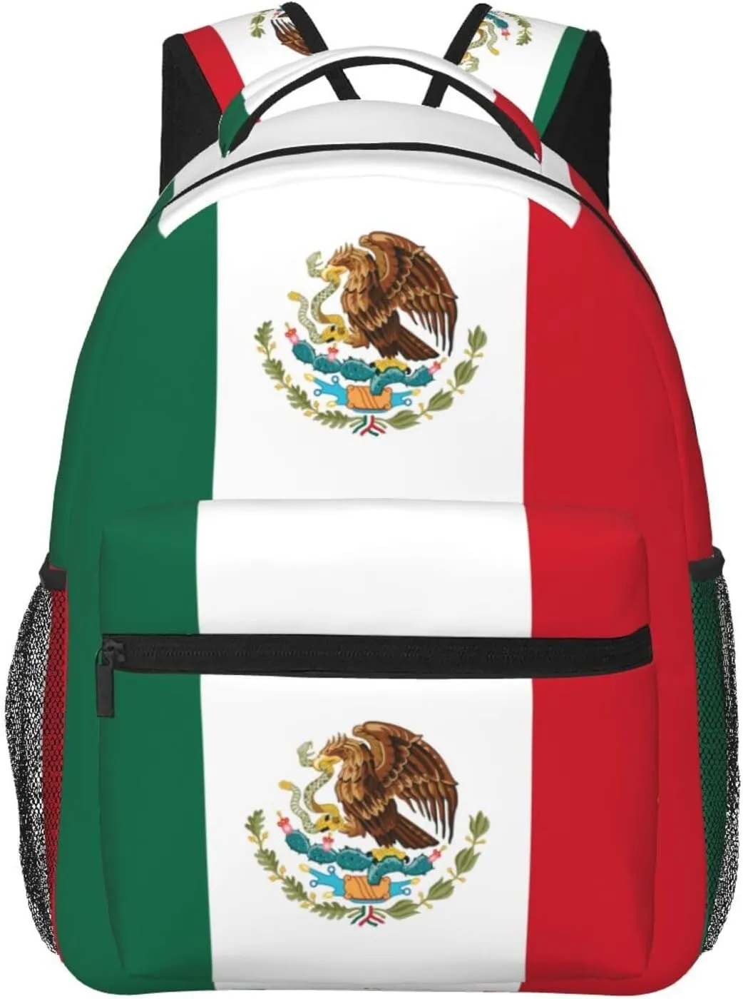 Mexico Flag Travel Laptop Backpack Women Lightweight Backpack Adjustable College Backpack Fits 15.6 Inch Laptop Waterproof Travel Backpack for Men